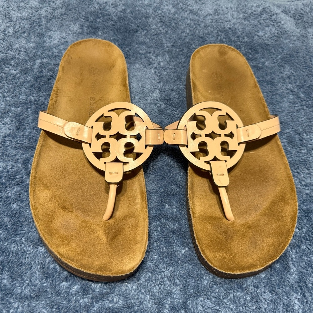 Tory Burch Brown Slide Sandals